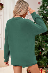 MERRY Long Sleeve Top and Shorts Pajama Set